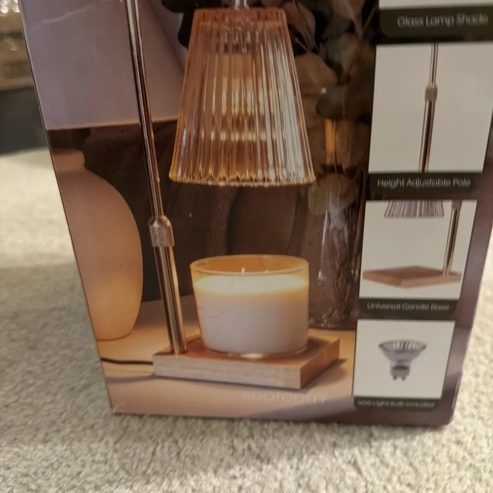 Sparoom‎ Candle Lamp Warmer Crystal Ribbed Shade